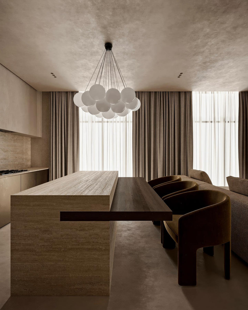 Glass Chandelier Cluster Lighting-Lighting > Chandeliers & Pendant Lights-casanuva-casanuva