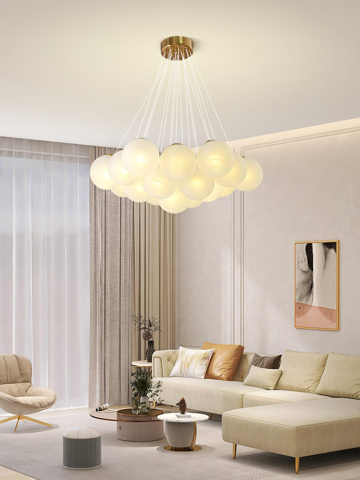 Glass Chandelier Cluster Lighting-Lighting > Chandeliers & Pendant Lights-casanuva-casanuva