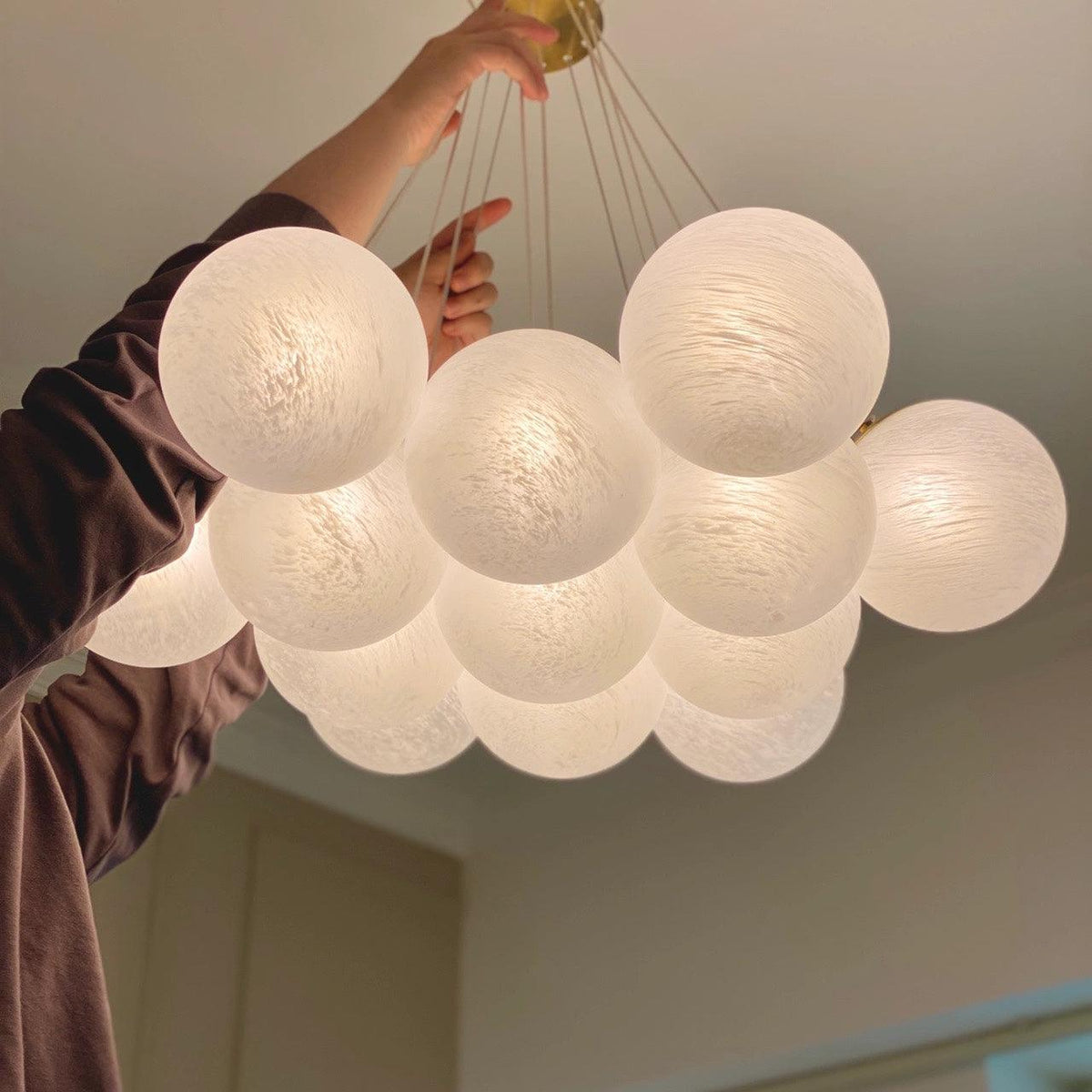Glass Chandelier Cluster Lighting-Lighting > Chandeliers & Pendant Lights-casanuva-casanuva