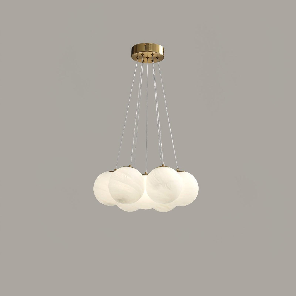 Glass Chandelier Cluster Lighting-Lighting > Chandeliers & Pendant Lights-casanuva-45cmx150cm-Gold & White-casanuva