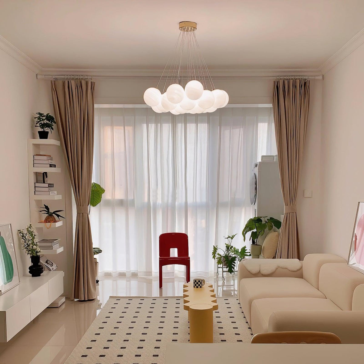 Glass Chandelier Cluster Lighting-Lighting > Chandeliers & Pendant Lights-casanuva-casanuva