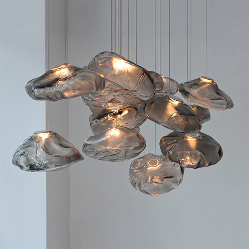 Glass Cloud Pendant Light 1-Light Modern Design-Lighting > Pendant Lights-casanuva-9.84"/25cm-Smoke Gray-100V-120V-casanuva