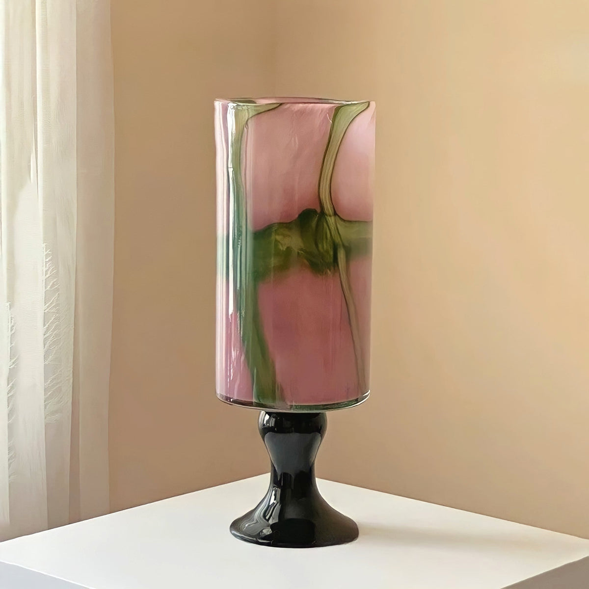 Glass Flower Vase Aurora Design-Home Decor > Vases-casanuva-Purple Red-casanuva