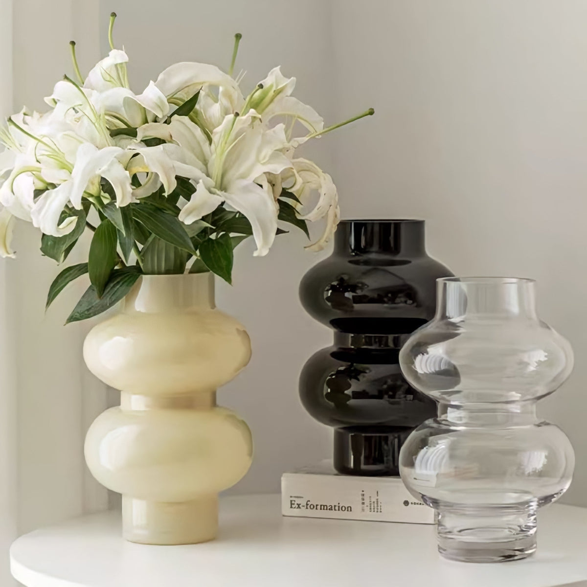 Glass Flower Vase Retro Design-Home Decor > Vases-casanuva-casanuva