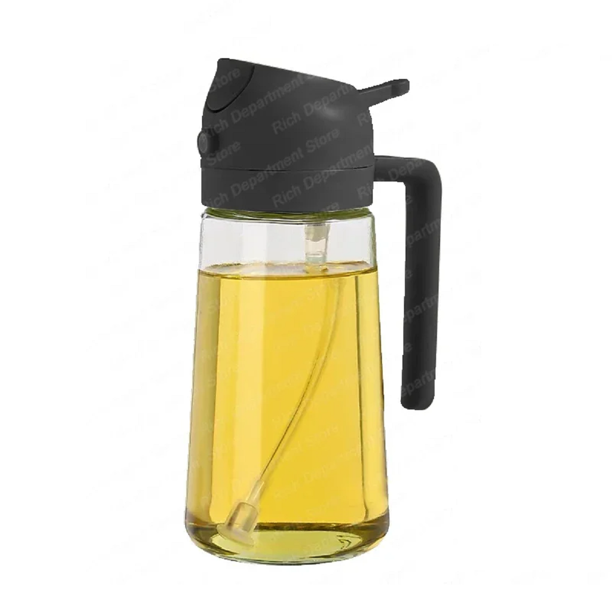Glass Oil Sprayer and Dispenser 2 in 1-Kitchen & Dining > Kitchen Accessories-casanuva-1 PC - Black-casanuva