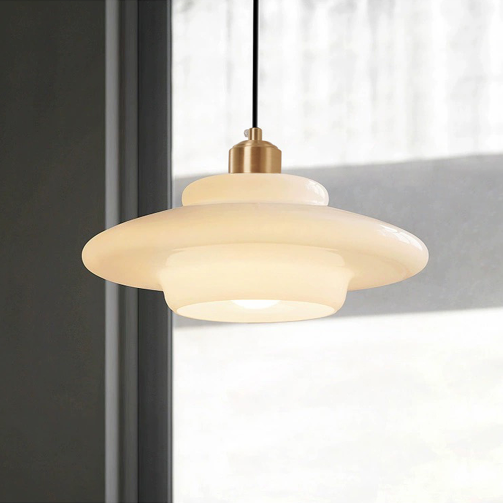 Glass Pendant Light Nordic Minimalist Design-Lighting > Pendant Lights-casanuva-White-Style C-32cmx14cm-casanuva