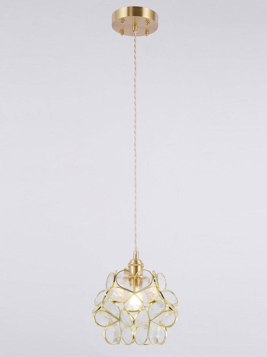 Glass Pendant Light with Petal Design-Lighting > Pendant Lights-casanuva-casanuva