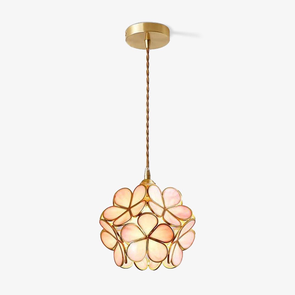 Glass Pendant Light with Petal Design-Lighting > Pendant Lights-casanuva-casanuva