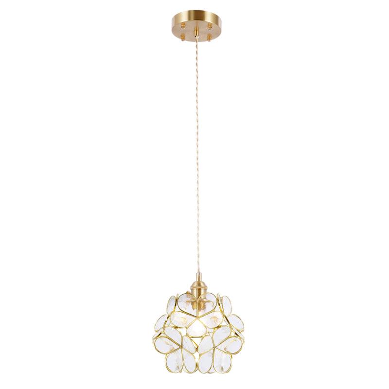 Glass Pendant Light with Petal Design-Lighting > Pendant Lights-casanuva-casanuva