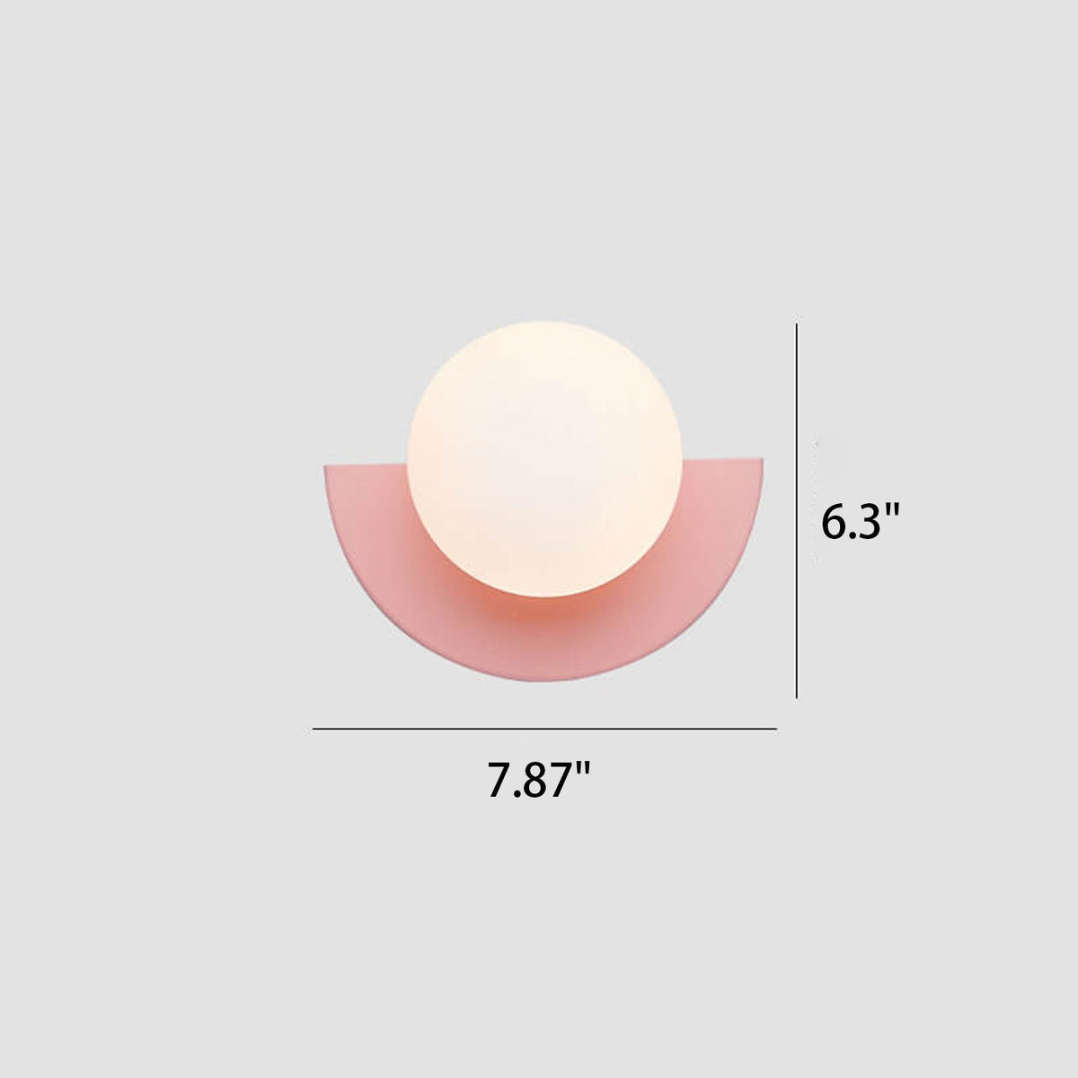 Glass Spherical Colorful Semicircle Wall Sconce Lamp 1-Light-Lighting > Wall Lights-casanuva-casanuva