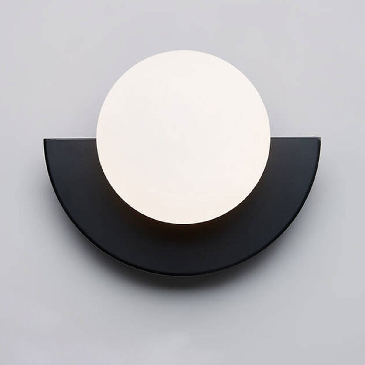 Glass Spherical Colorful Semicircle Wall Sconce Lamp 1-Light-Lighting > Wall Lights-casanuva-Black-100V-120V-Neutral Light (4000K)-casanuva
