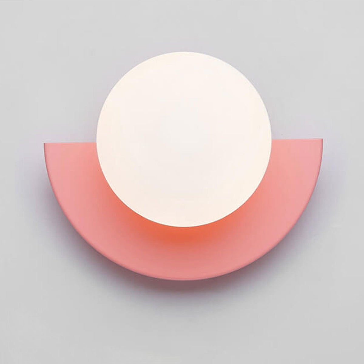 Glass Spherical Colorful Semicircle Wall Sconce Lamp 1-Light-Lighting > Wall Lights-casanuva-Pink-100V-120V-Warm Light (3000K)-casanuva