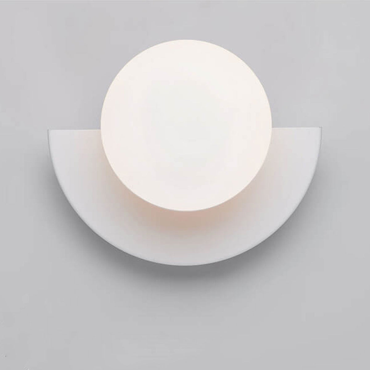Glass Spherical Colorful Semicircle Wall Sconce Lamp 1-Light-Lighting > Wall Lights-casanuva-White-100V-120V-Warm Light (3000K)-casanuva