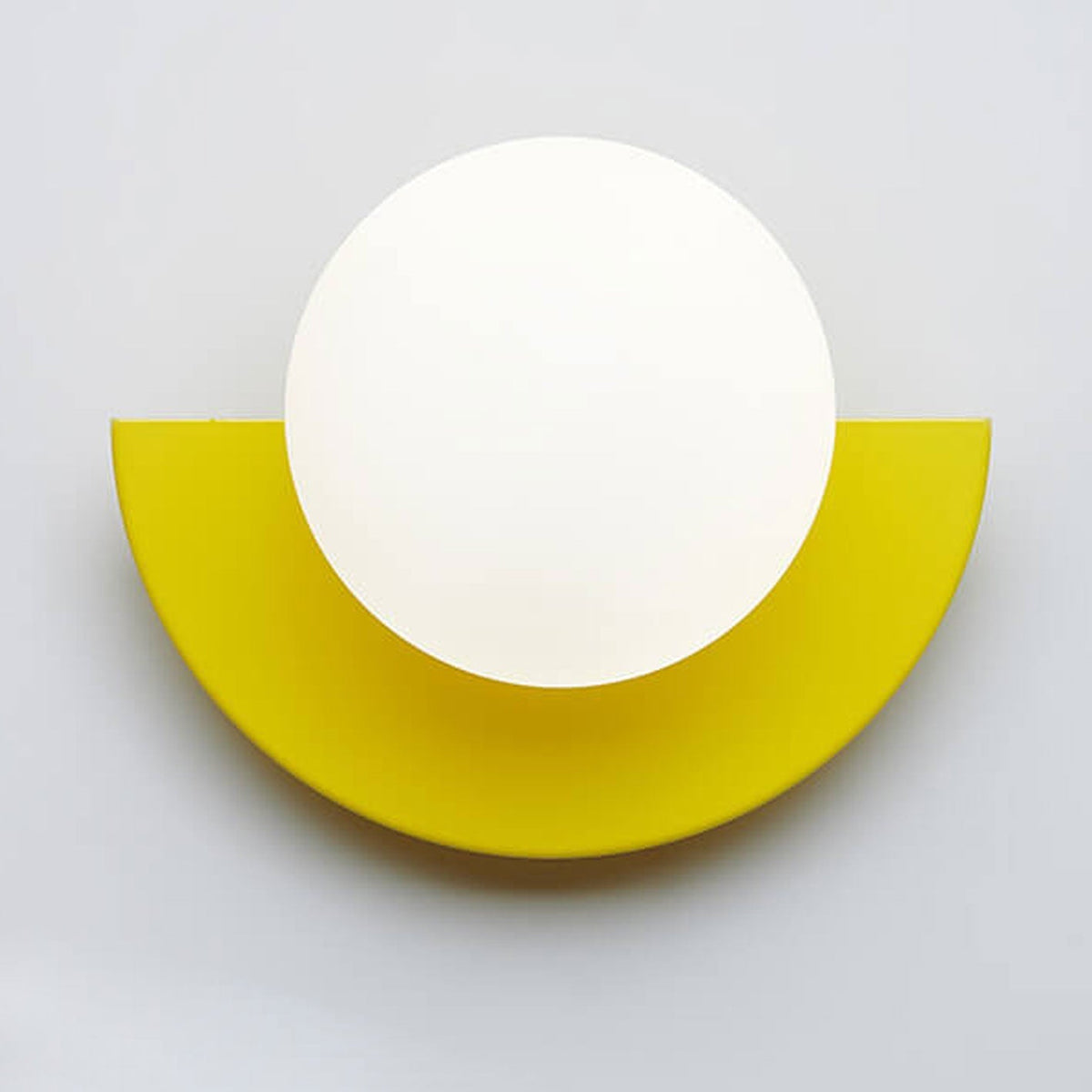 Glass Spherical Colorful Semicircle Wall Sconce Lamp 1-Light-Lighting > Wall Lights-casanuva-Yellow-100V-120V-Warm Light (3000K)-casanuva