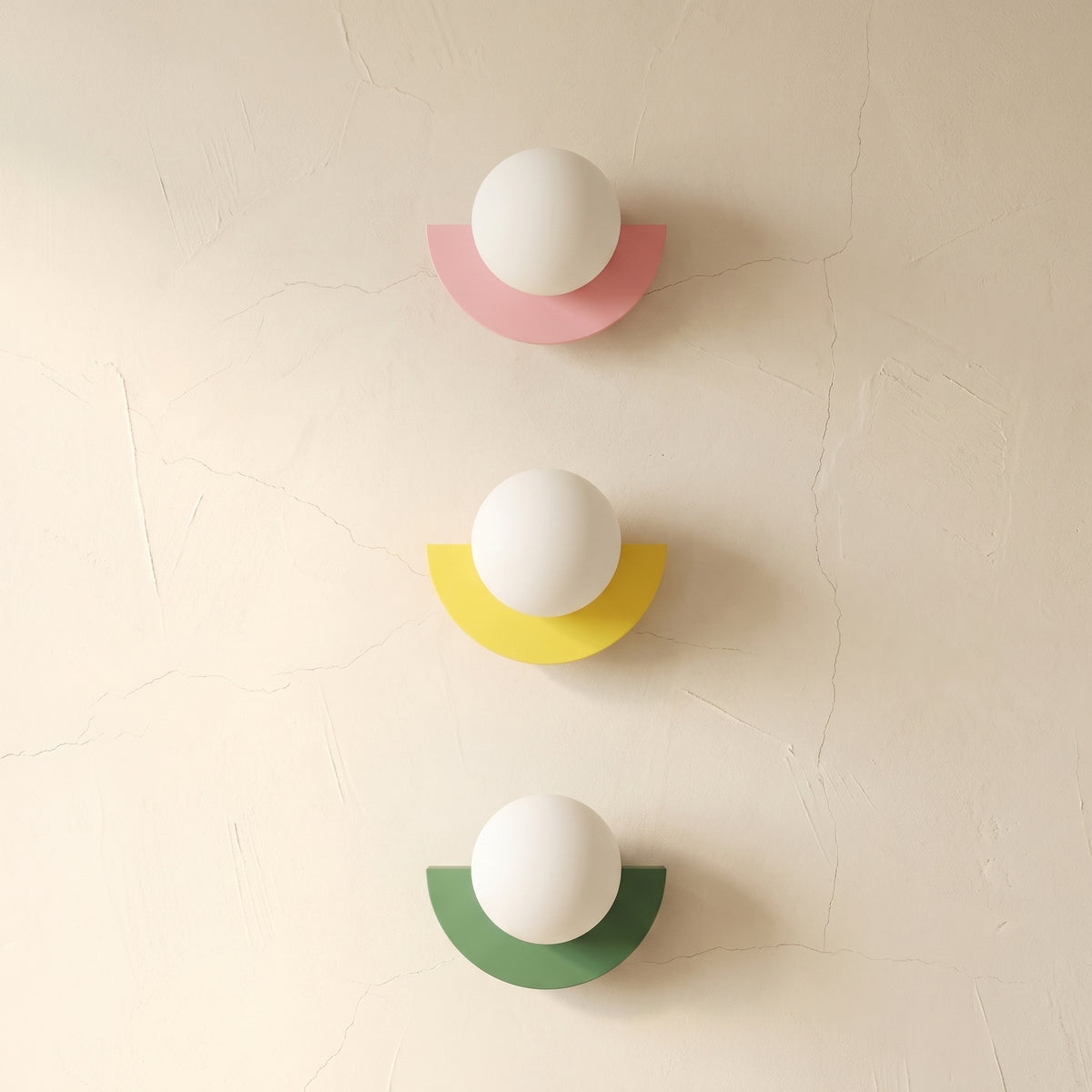 Glass Spherical Colorful Semicircle Wall Sconce Lamp 1-Light-Lighting > Wall Lights-casanuva-casanuva