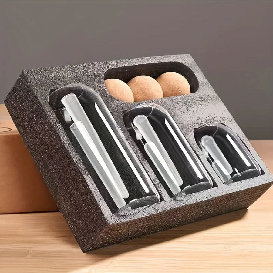 Glass Storage Jar Set with Cork Lid 3 Pieces-Kitchen & Dining > Kitchen Accessories-casanuva-casanuva