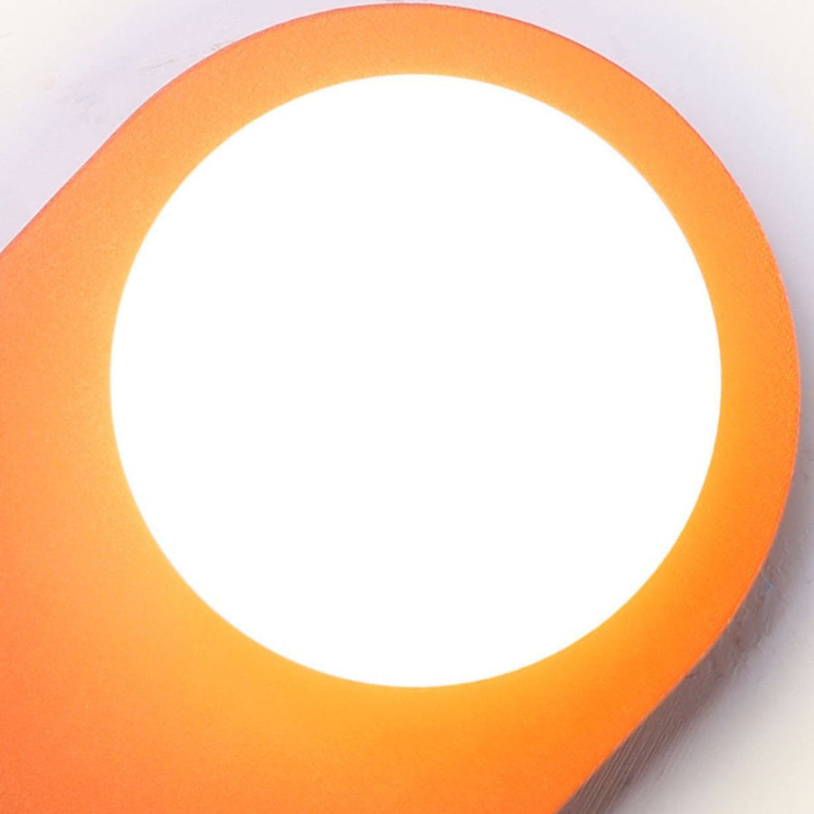 Glass Wall Sconce Lamp with Orange Ring 1-Light Nordic Minimalist Design-Lighting > Wall Lights-casanuva-casanuva