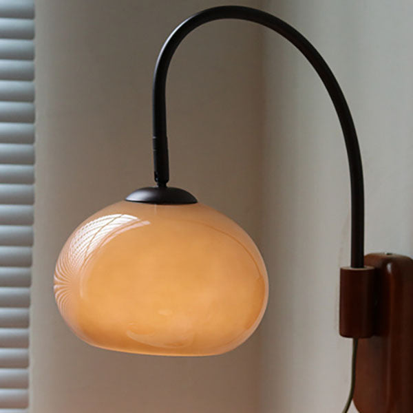 Glass and Solid Wood Wall Sconce Lamp 1-Light European Minimalist Design-Lighting > Wall Lights-casanuva-casanuva