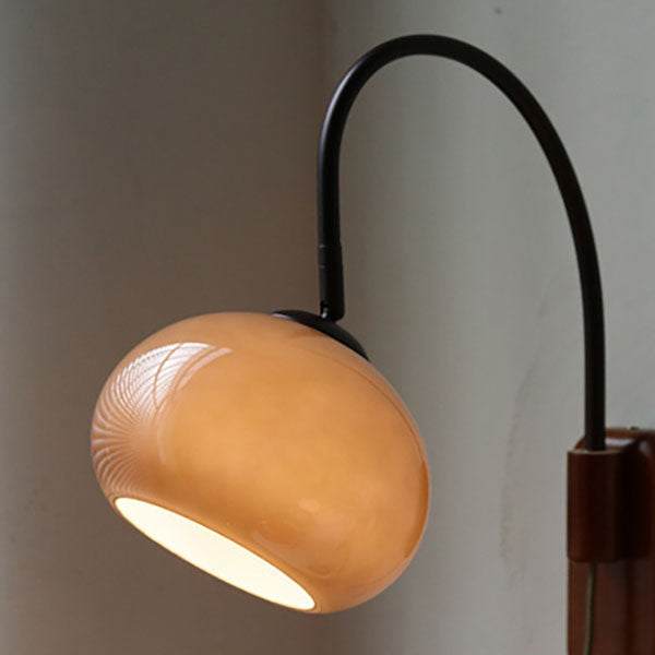 Glass and Solid Wood Wall Sconce Lamp 1-Light European Minimalist Design-Lighting > Wall Lights-casanuva-casanuva