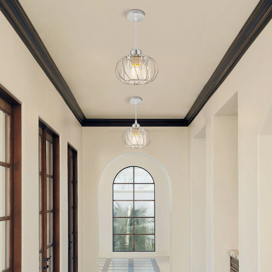 Globular Glass Pendant Light for Hallway-Lighting > Pendant Lights-casanuva-casanuva
