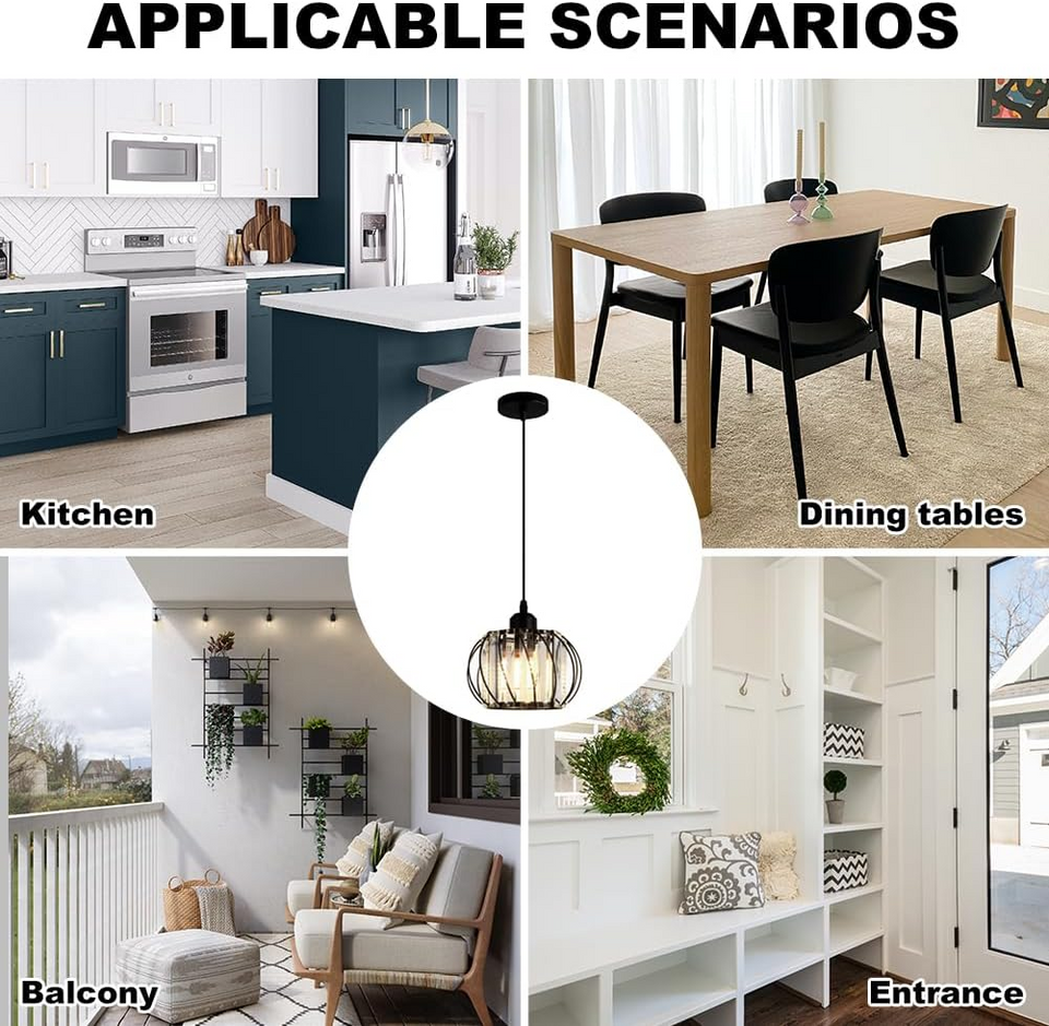 Globular Glass Pendant Light for Hallway-Lighting > Pendant Lights-casanuva-casanuva