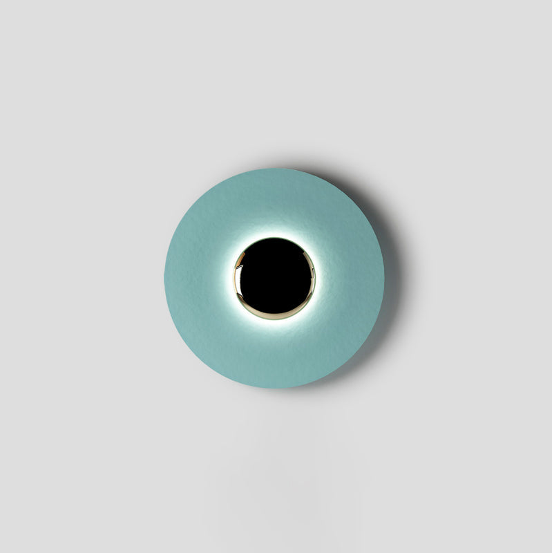 Glow Wall Light LED-Lighting > Wall Lights-casanuva-11.8" x H 11.8"-Blue & Antique copper-Warm Light-casanuva
