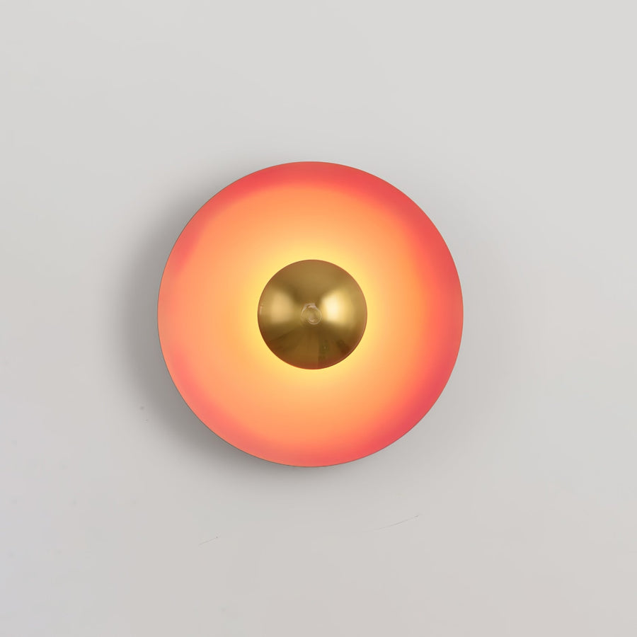Glow Wall Light LED-Lighting > Wall Lights-casanuva-11.8" x H 11.8"-Orange & Antique copper-Warm Light-casanuva