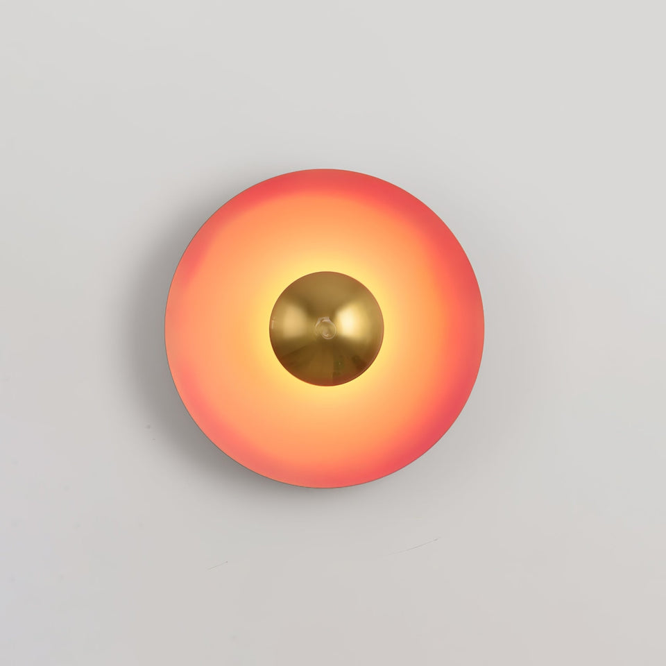 Glow Wall Light LED-Lighting > Wall Lights-casanuva-11.8" x H 11.8"-Orange & Antique copper-Warm Light-casanuva