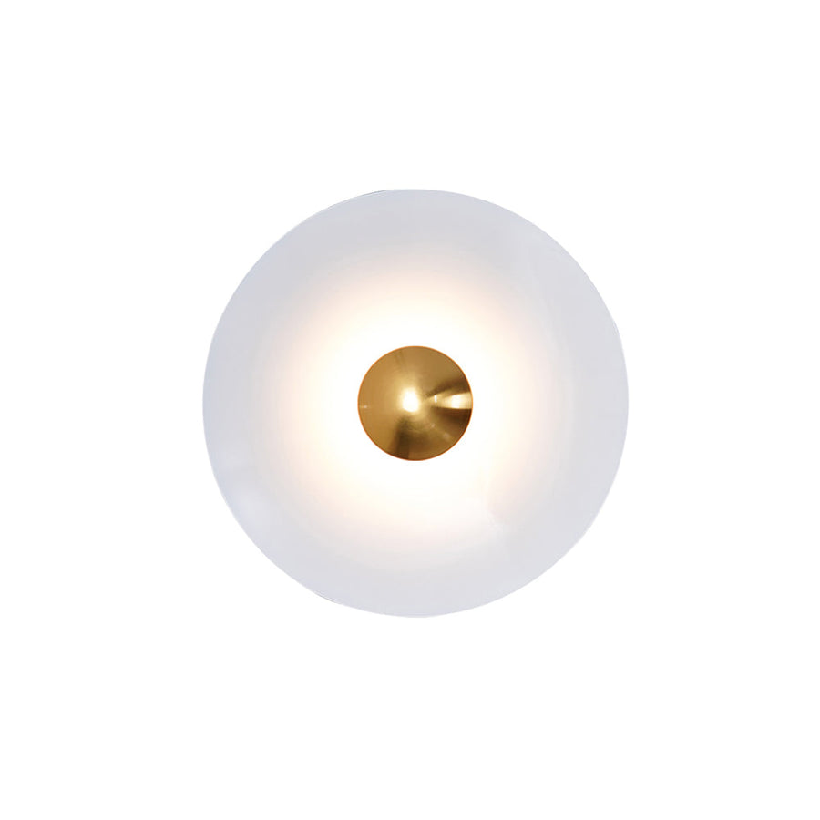 Glow Wall Light LED-Lighting > Wall Lights-casanuva-15.7" x H 15.7"-White & Antique copper-Warm Light-casanuva