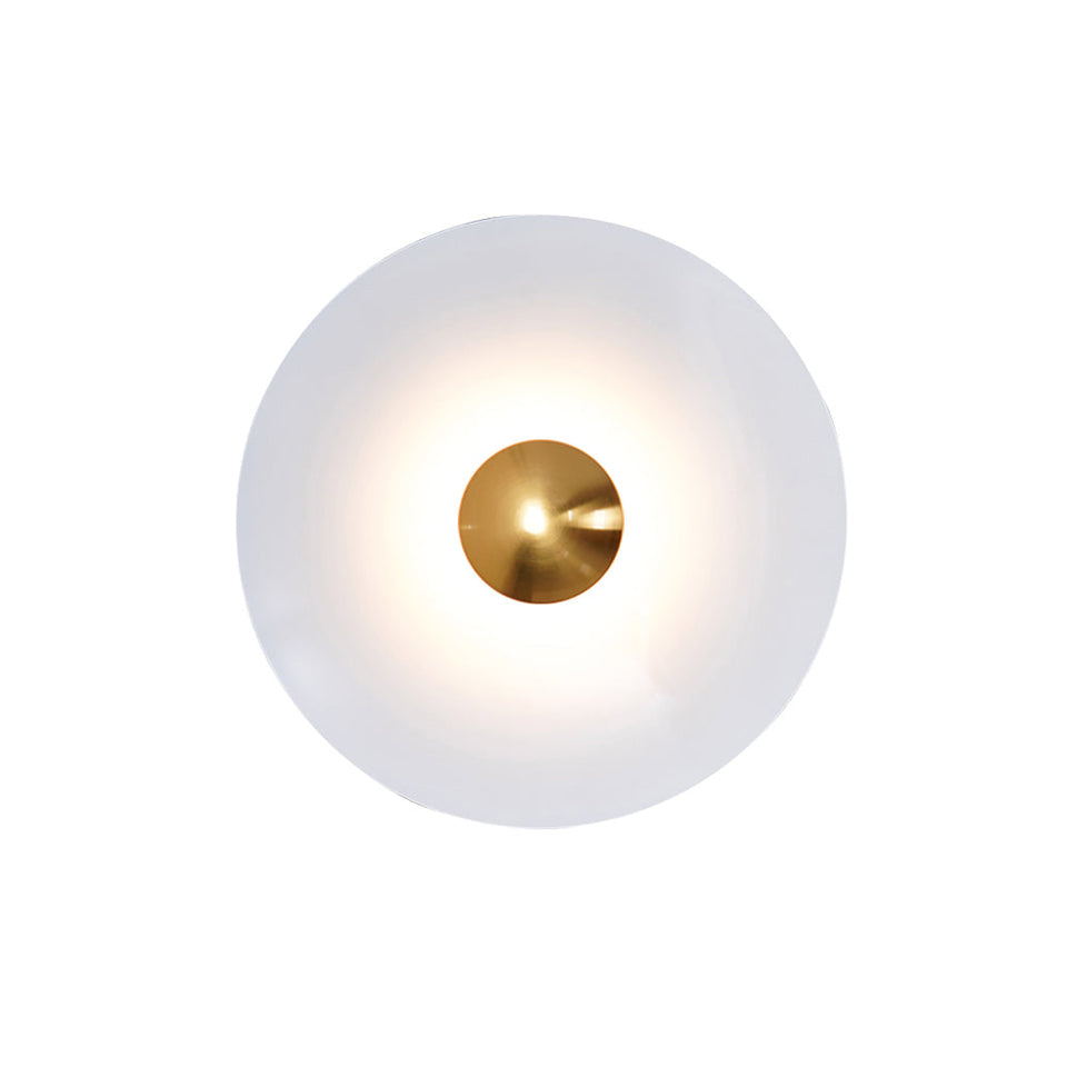 Glow Wall Light LED-Lighting > Wall Lights-casanuva-19.7" x H 19.7"-White & Antique copper-Warm Light-casanuva