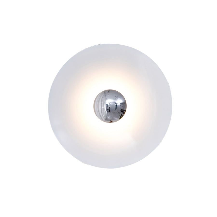 Glow Wall Light LED-Lighting > Wall Lights-casanuva-19.7" x H 19.7"-White & Chrome-Warm Light-casanuva