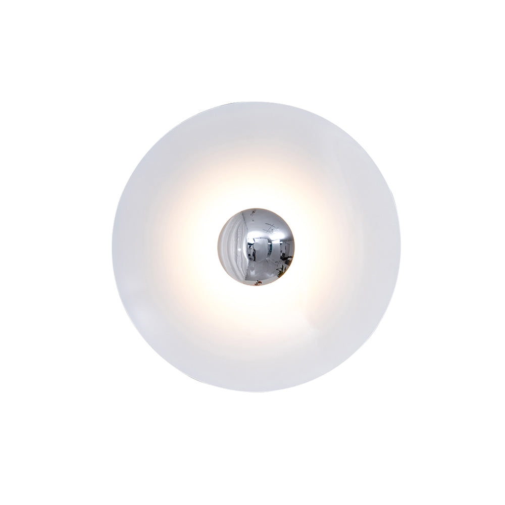 Glow Wall Light LED-Lighting > Wall Lights-casanuva-19.7" x H 19.7"-White & Chrome-Warm Light-casanuva