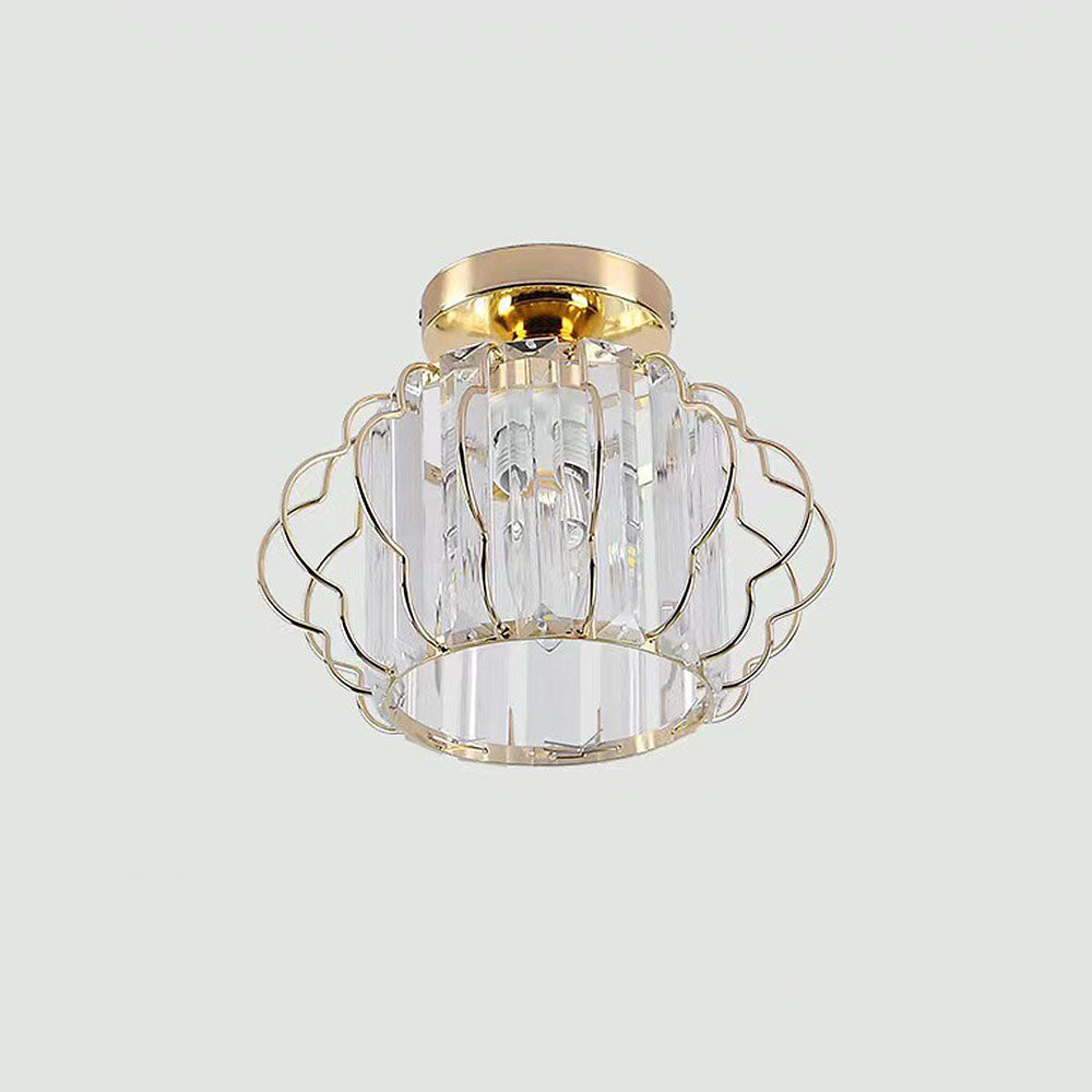 Gold Crystal Hallway Ceiling Light Fixture-Lighting > Ceiling Lights-casanuva-casanuva
