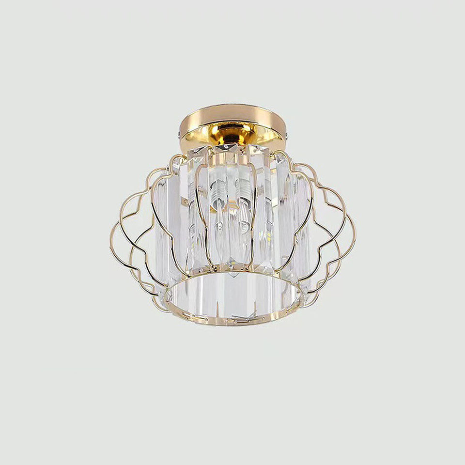 Gold Crystal Hallway Ceiling Light Fixture-Lighting > Ceiling Lights-casanuva-casanuva