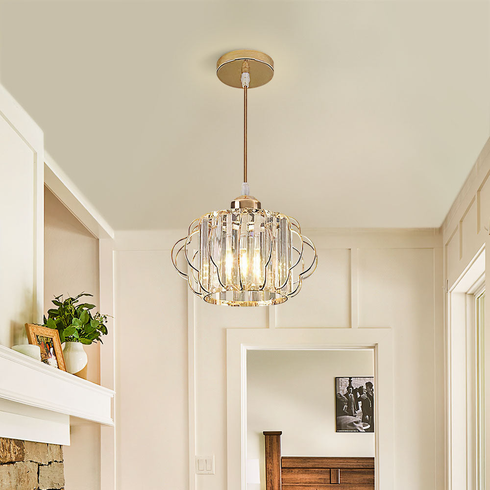 Gold Crystal Hallway Ceiling Light Fixture-Lighting > Ceiling Lights-casanuva-casanuva