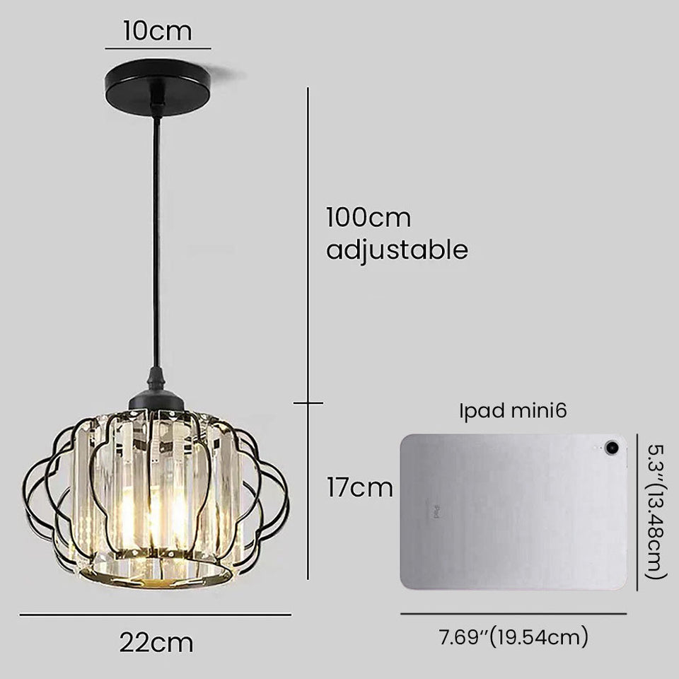 Gold Crystal Hallway Ceiling Light Fixture-Lighting > Ceiling Lights-casanuva-casanuva