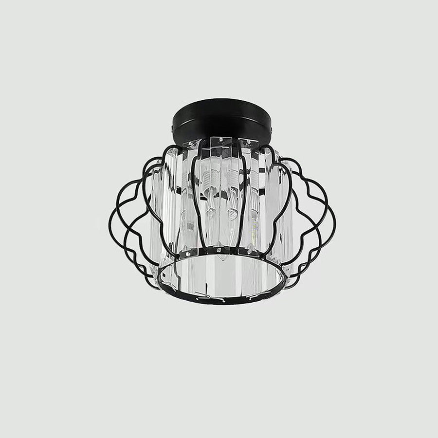Gold Crystal Hallway Ceiling Light Fixture-Lighting > Ceiling Lights-casanuva-casanuva