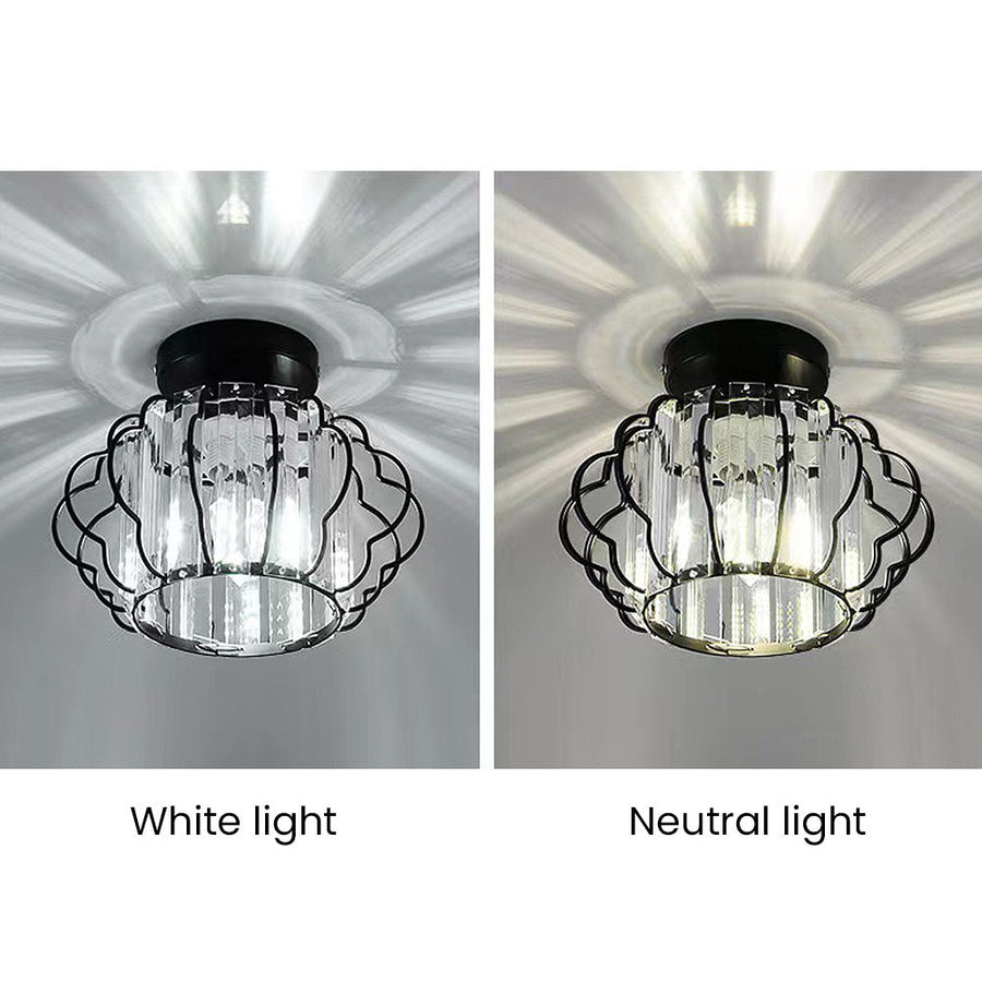 Gold Crystal Hallway Ceiling Light Fixture-Lighting > Ceiling Lights-casanuva-casanuva