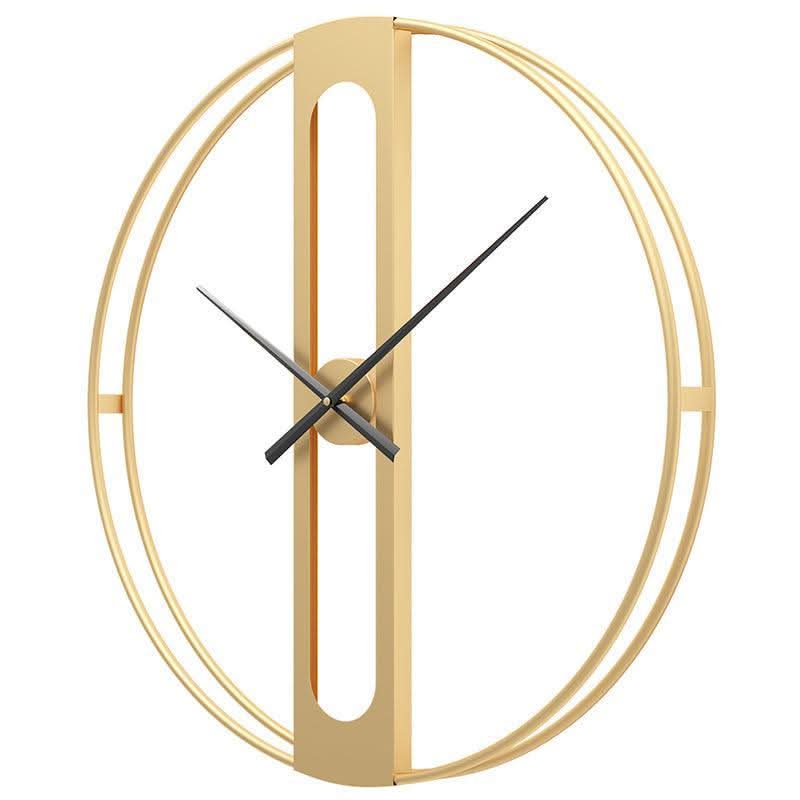 Gold and Black Metal Wall Clock 50cm-Home Decor > Clocks-casanuva-Gold-casanuva