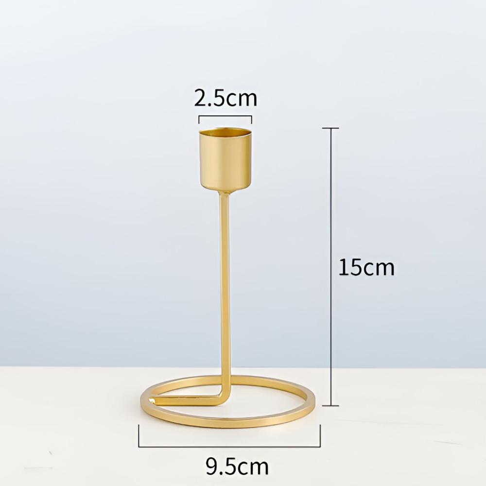 Golden Candle Holders for Romantic Ambiance-Home Decor > Candle Holders-casanuva-Small-casanuva