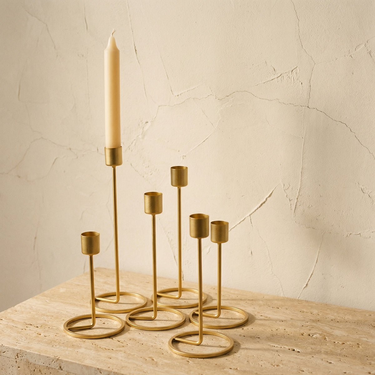Golden Candle Holders for Romantic Ambiance-Home Decor > Candle Holders-casanuva-casanuva