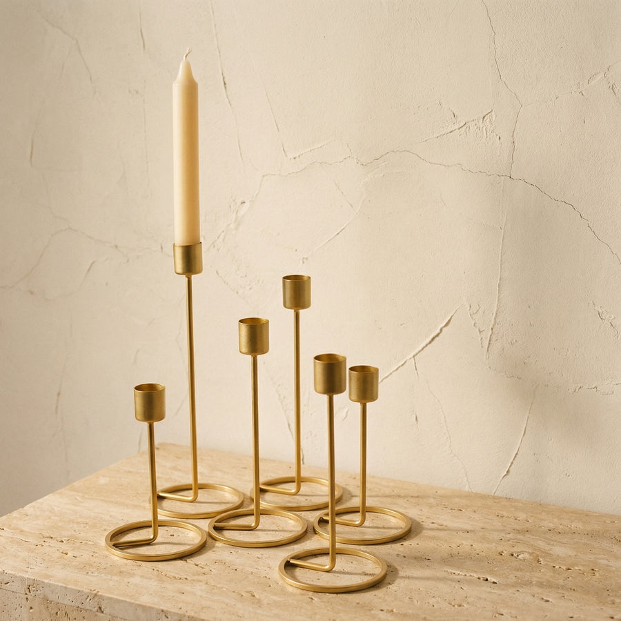Golden Candle Holders for Romantic Ambiance-Home Decor > Candle Holders-casanuva-casanuva