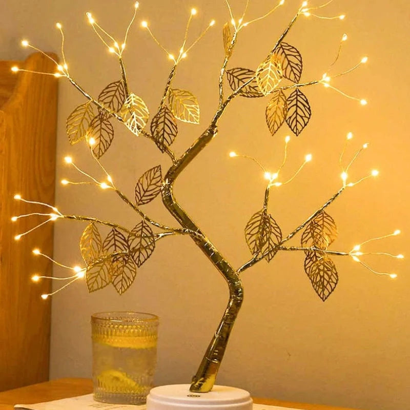 Golden Leaf Decorative Tree-Home Decor > Decorative Accessories-casanuva-casanuva