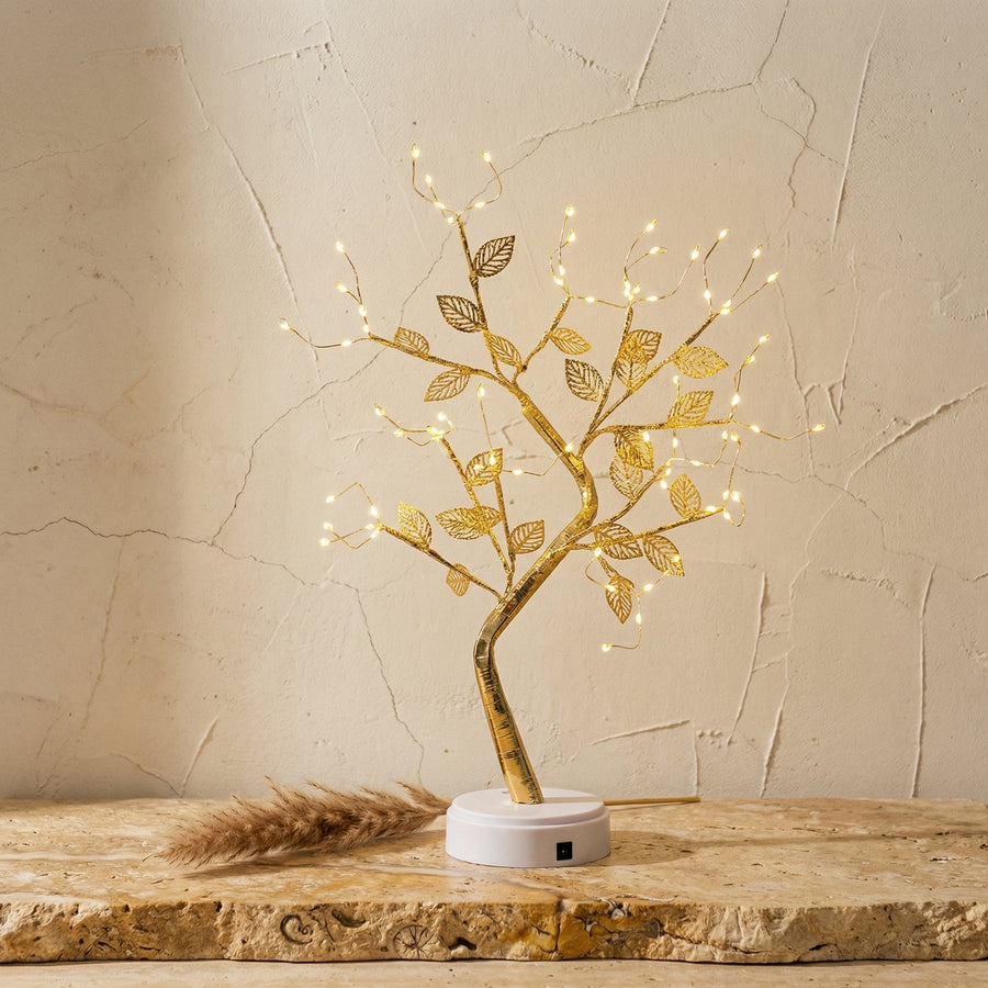 Golden Leaf Decorative Tree-Home Decor > Decorative Accessories-casanuva-casanuva