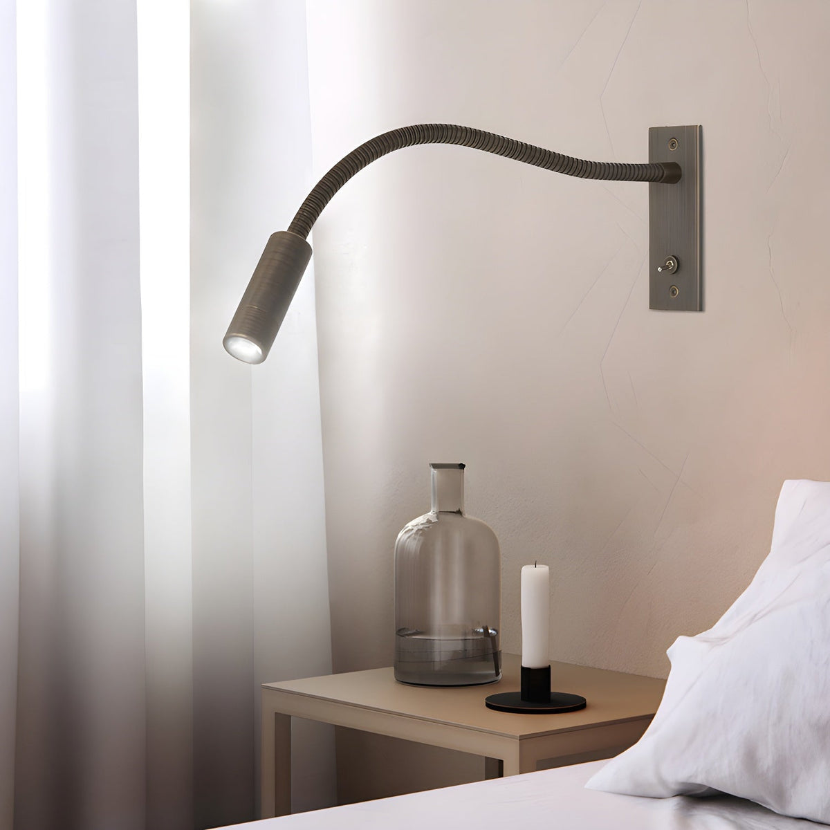 Gooseneck Wall Lamp with Flexible Arm-Lighting > Wall Lights-casanuva-casanuva