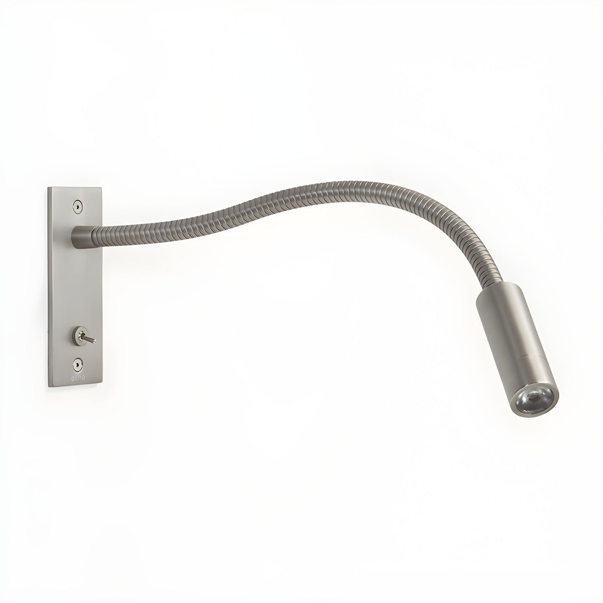 Gooseneck Wall Lamp with Flexible Arm-Lighting > Wall Lights-casanuva-W 13.8" x H 4.7"-Sand Nickel-Warm Light-casanuva