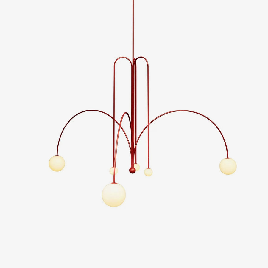 Gran Finale Pendant Light Modern Design-Lighting > Pendant Lights-casanuva-6 heads 80cmx50cm-Burgundy-casanuva