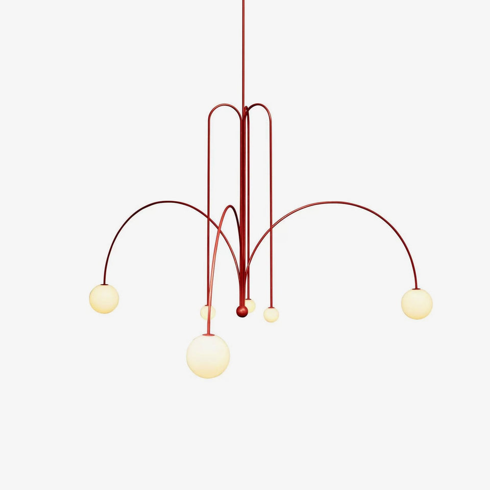 Gran Finale Pendant Light Modern Design-Lighting > Pendant Lights-casanuva-6 heads 80cmx50cm-Burgundy-casanuva