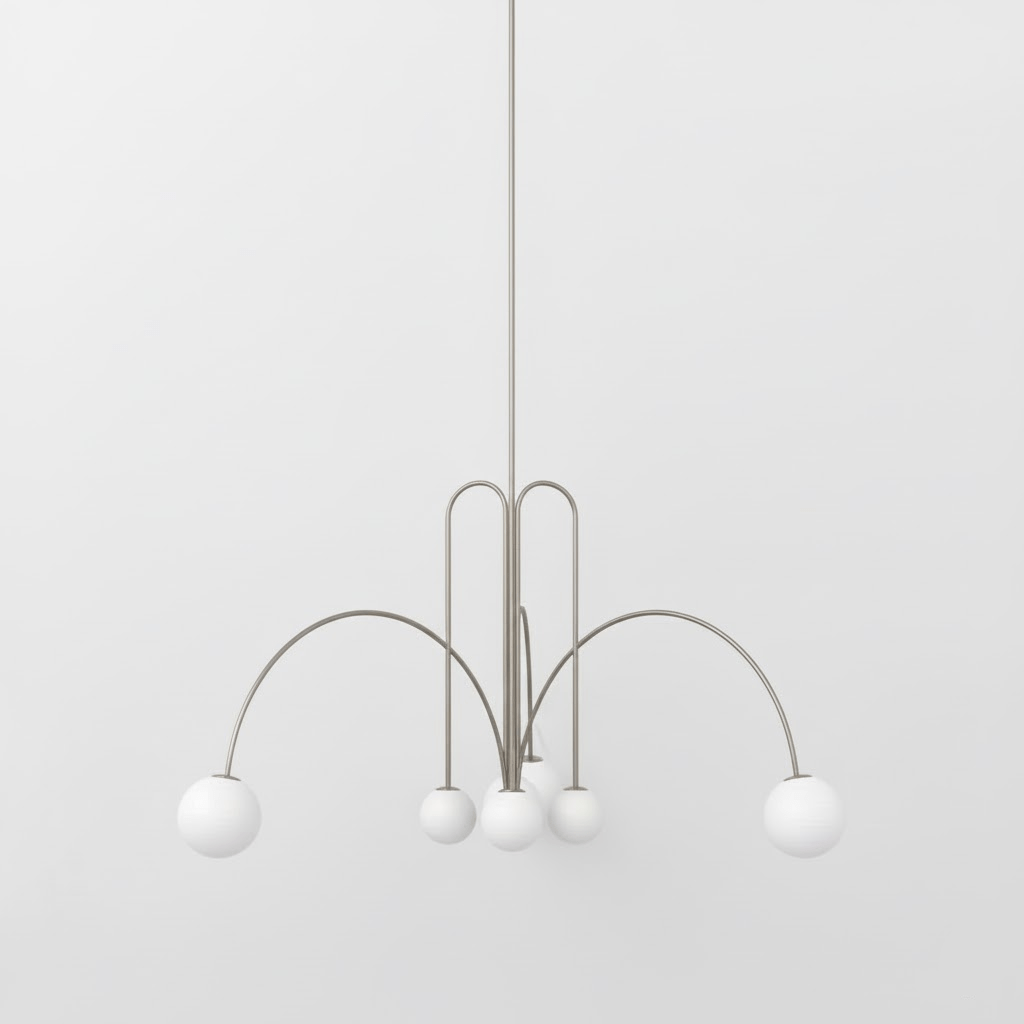 Gran Finale Pendant Light Modern Design-Lighting > Pendant Lights-casanuva-6 heads 80cmx50cm-Nickel-casanuva