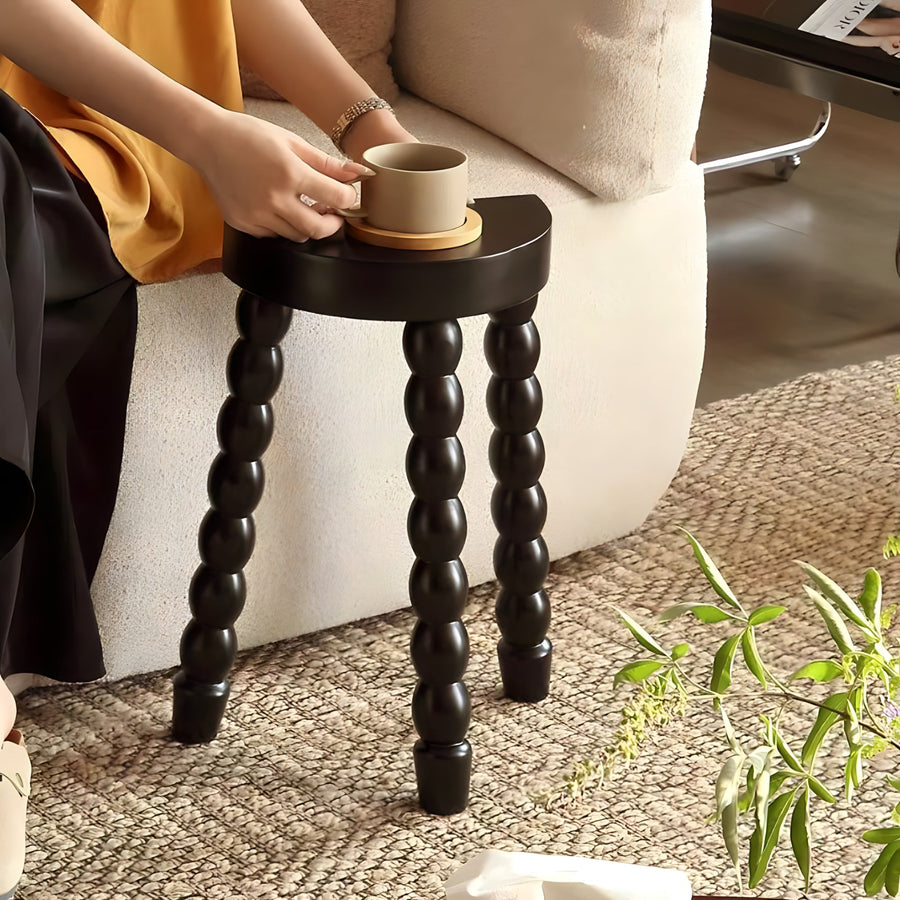 Half Moon Mini Table with Bubble Design-Furniture > Side Tables-casanuva-casanuva